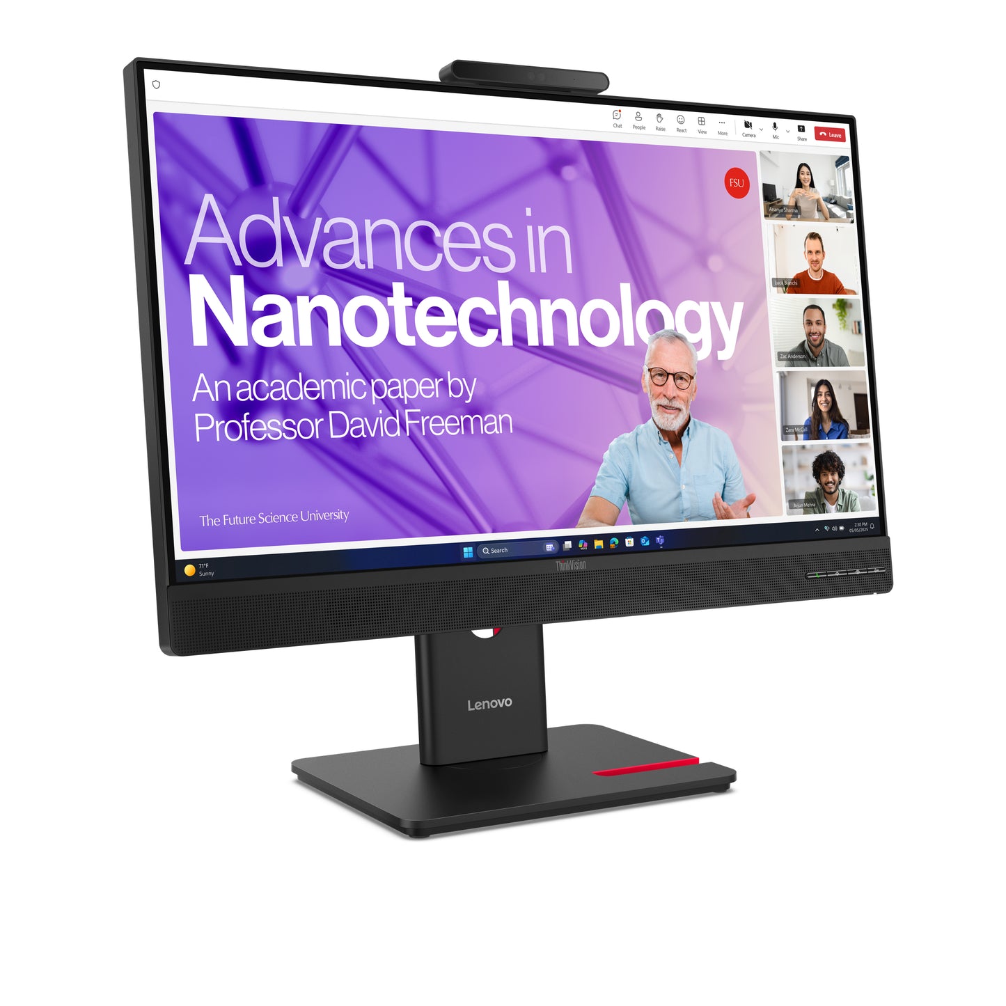 LENOVO ThinkVision T27QD-4v - 27 inch - Quad HD IPS LED Monitor - 2560x1440 - 120Hz - Pivot / HAS / RJ45 / USB-C / Webcam