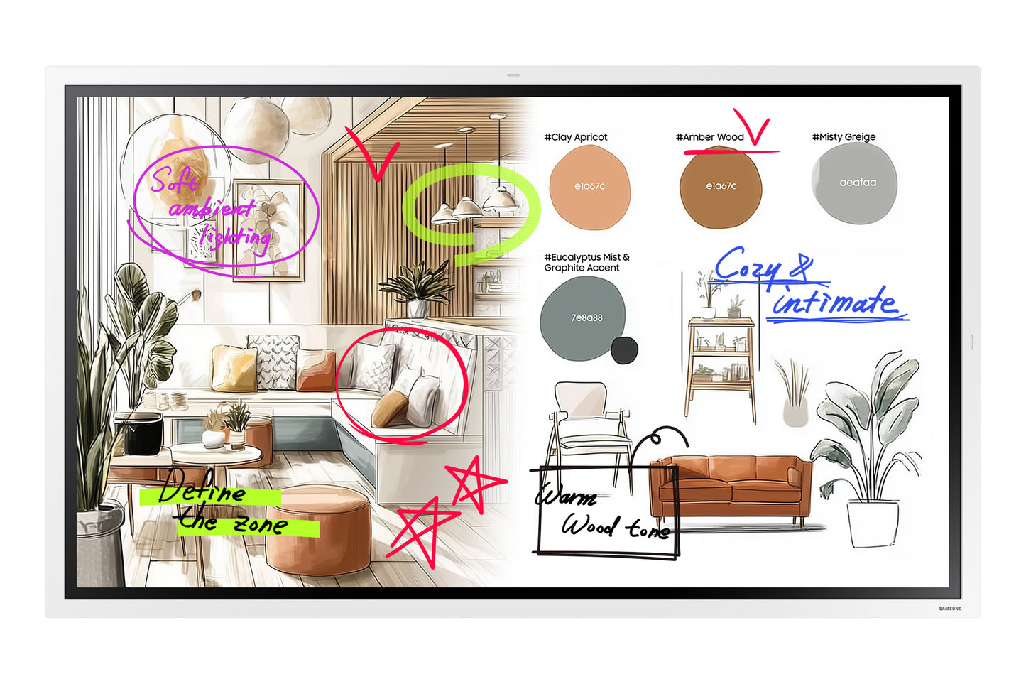 SAMSUNG WMFX Series - Flip Pro - 55 inch Touch - 4K Ultra HD Interactive Display - 12/7
