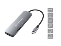 CONCEPTRONIC 6-in-1 USB 3.2 Gen 1 Docking Station - HDMI - 100W USB PD - USB 3.0 - USB 2.0 - SD - TF/MicroSD