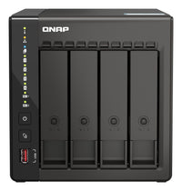 QNAP Intel Celeron J6412 NAS Tower - 4x 3.5 inch Bay - 8 GB RAM - 4GB Flash - Black