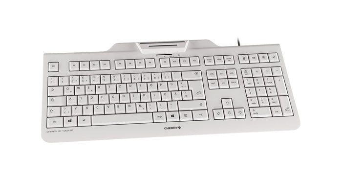 CHERRY KC 1000 SC - Keyboard - Corded - AZERTY - White