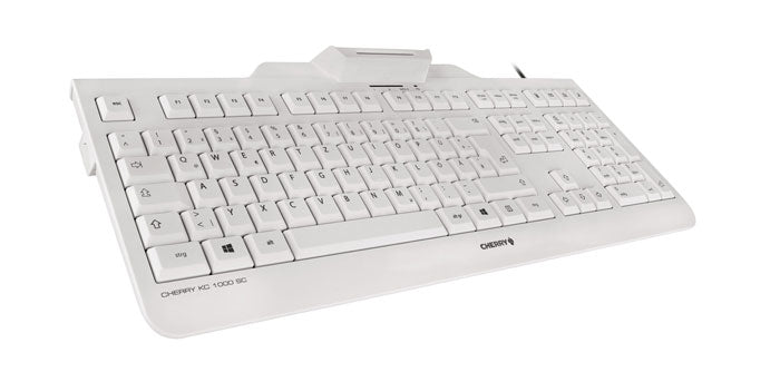 CHERRY KC 1000 SC - Keyboard - Corded - AZERTY - White