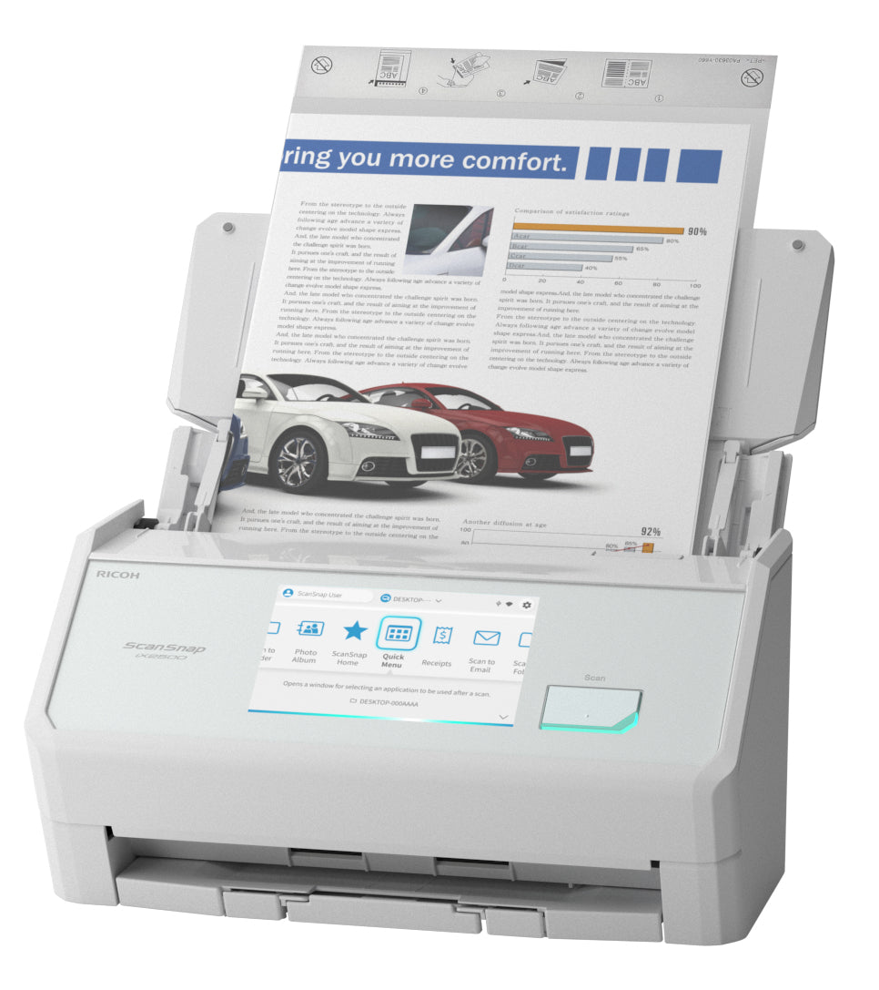 RICOH iX2500 Document Scanner White,grey
