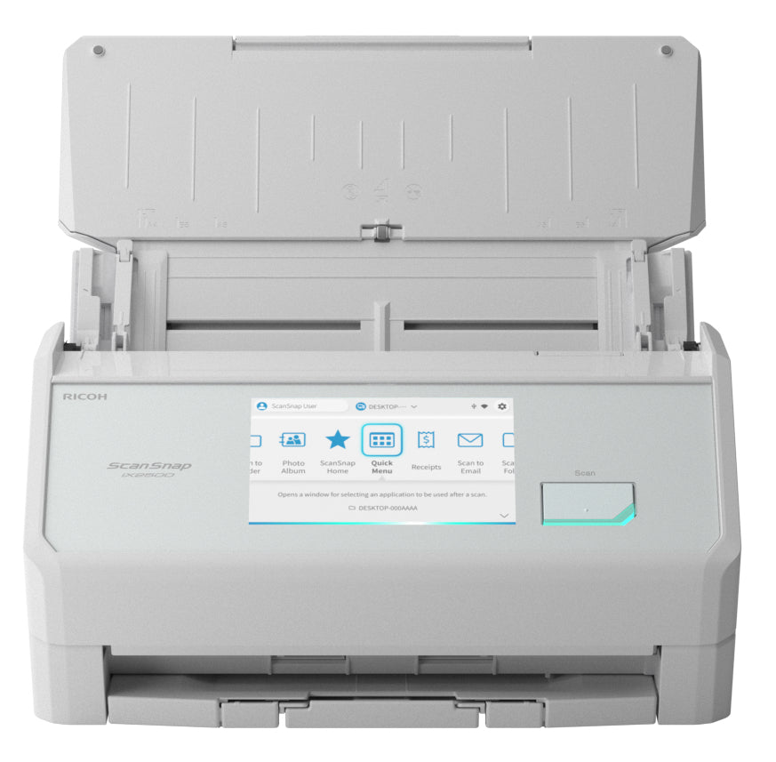 RICOH iX2500 Document Scanner White,grey