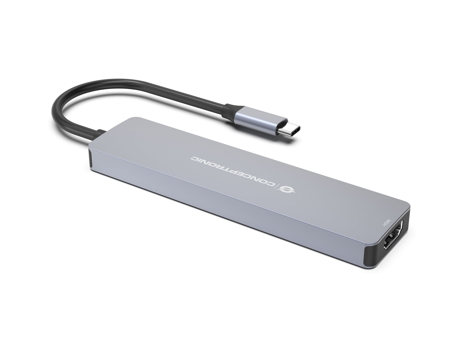 CONCEPTRONIC 7-in-1 USB 3.2 Gen 1 Docking Station - 4K60Hz HDMI - USB-A 5Gbps x 2 - USB-C 5Gbps - SD - TF/MicroSD - 100W USB PD