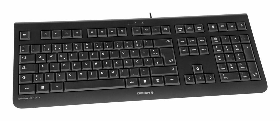 CHERRY KC 1000 - Keyboard - Corded - AZERTY - Black