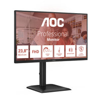 AOC E4 Series - 24 inch - Full HD IPS LED Monitor - 1920x1080 - 120hz - Pivot/HAS