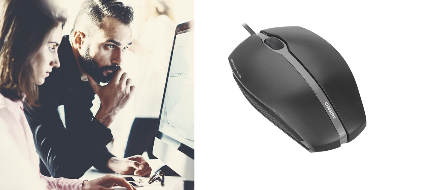 CHERRY GENTIX SILENT - Mouse - Corded - Black