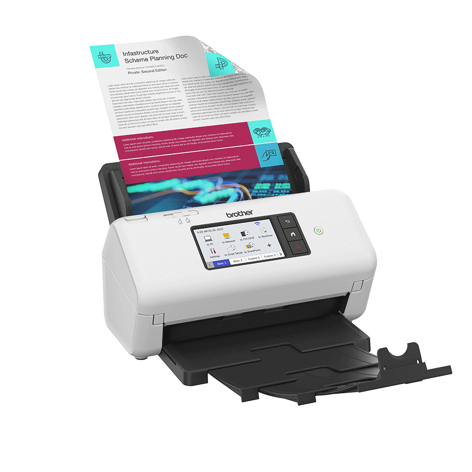 BROTHER ADS-4700W - Desktop Document Scanner - RJ45 / WiFi / USB