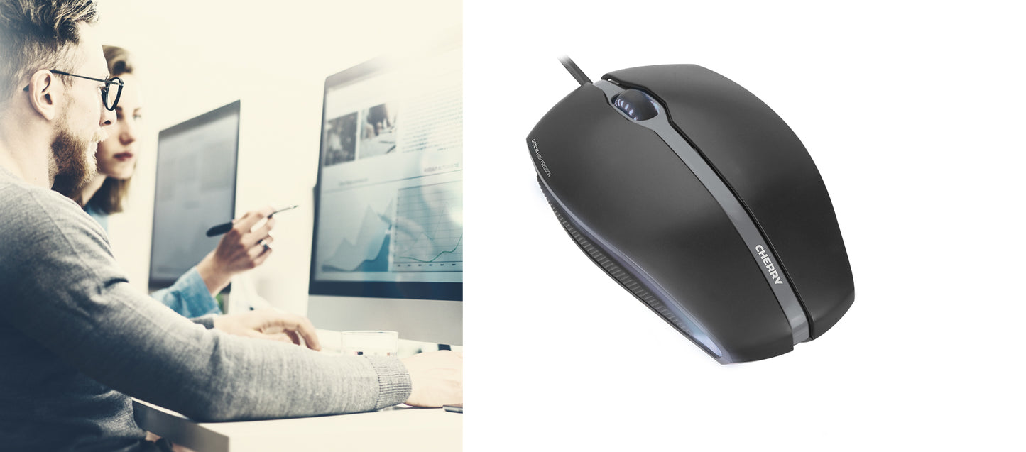 CHERRY GENTIX - Mouse - Corded - Black