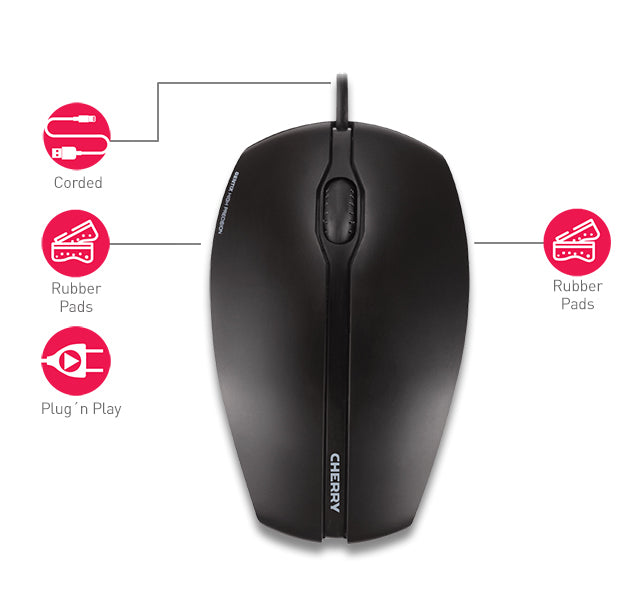 CHERRY GENTIX - Mouse - Corded - Black