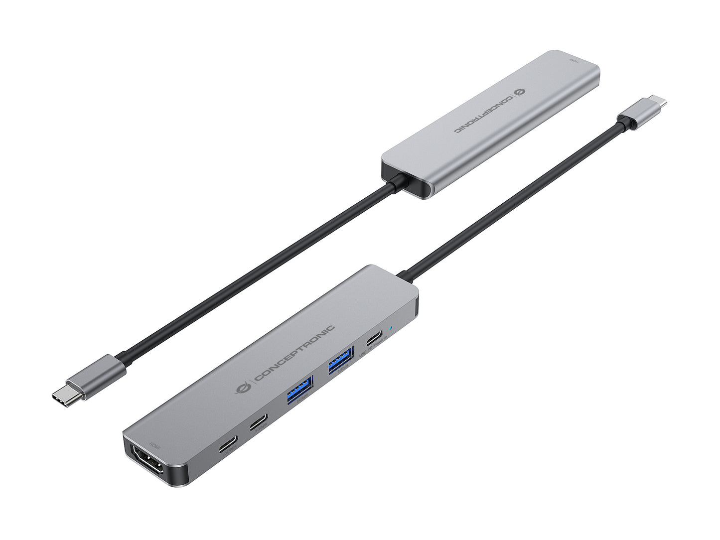 CONCEPTRONIC 6-in-1 Docking Station USB 3.2 Gen 1 - HDMI - USB-A 5Gbps x 2 - USB-C 5Gbps x 2 - 100W USB PD