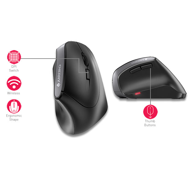 CHERRY MW 4500 - Mouse - Wireless - Black