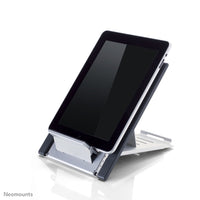 NEOMOUNTS Laptop Stand - 10-22inch - Max 5 kg - 6 Height Positions - Foldable - Compact - Universal - Silver
