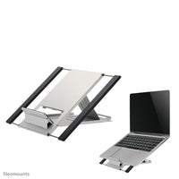 NEOMOUNTS Laptop Stand - 10-22inch - Max 5 kg - 6 Height Positions - Foldable - Compact - Universal - Silver
