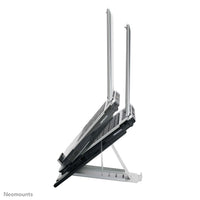 NEOMOUNTS Laptop Stand - 10-22inch - Max 5 kg - 6 Height Positions - Foldable - Compact - Universal - Silver