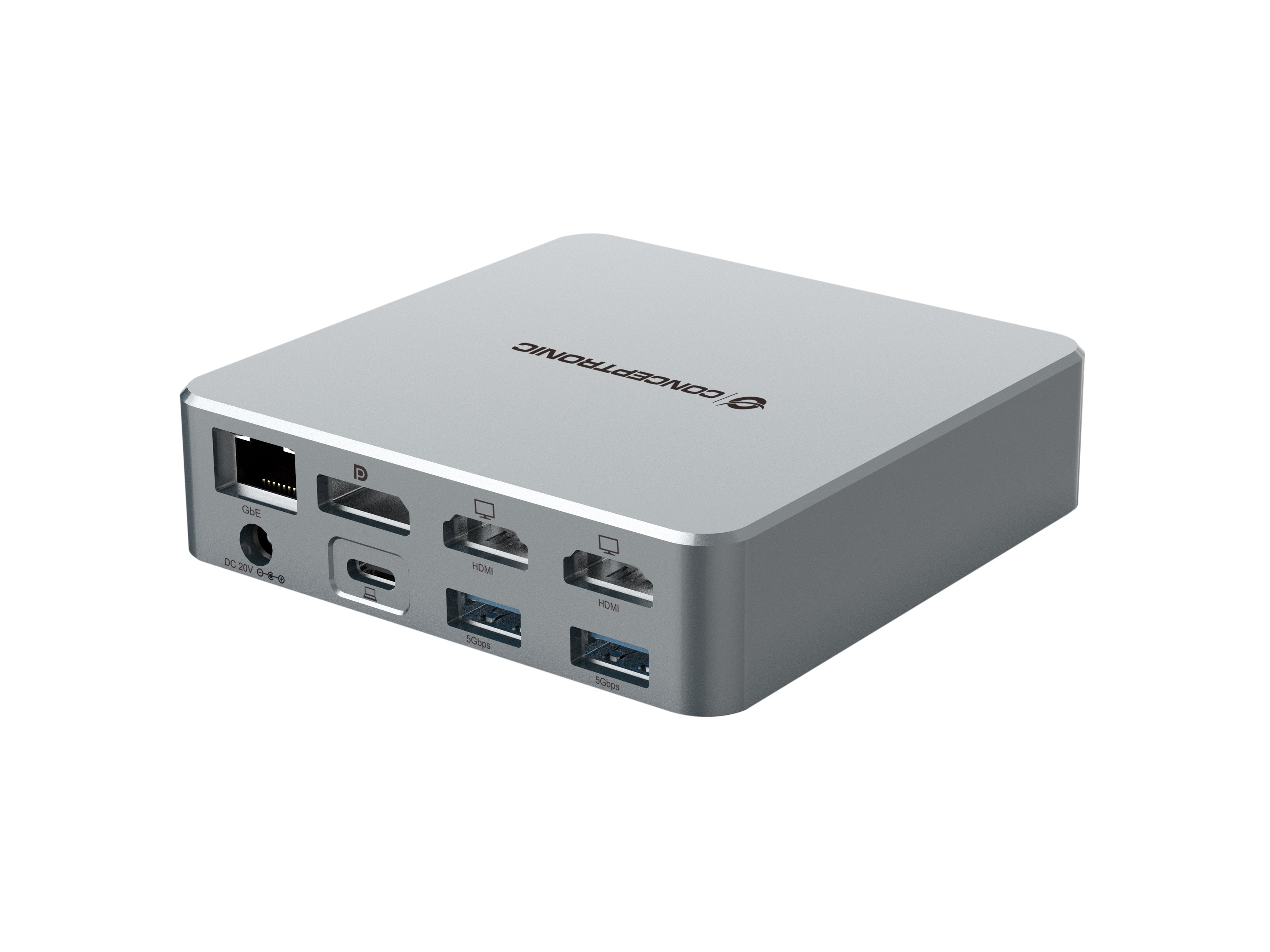 CONCEPTRONIC 15-in-1 DisplayLink USB 3.2 Gen 2 Docking Station - USB-A 5Gbps x 2 - USB-A 10Gbps x 2 - USB-C 10Gbps x 2 - HDMI x 2 - DisplayPo