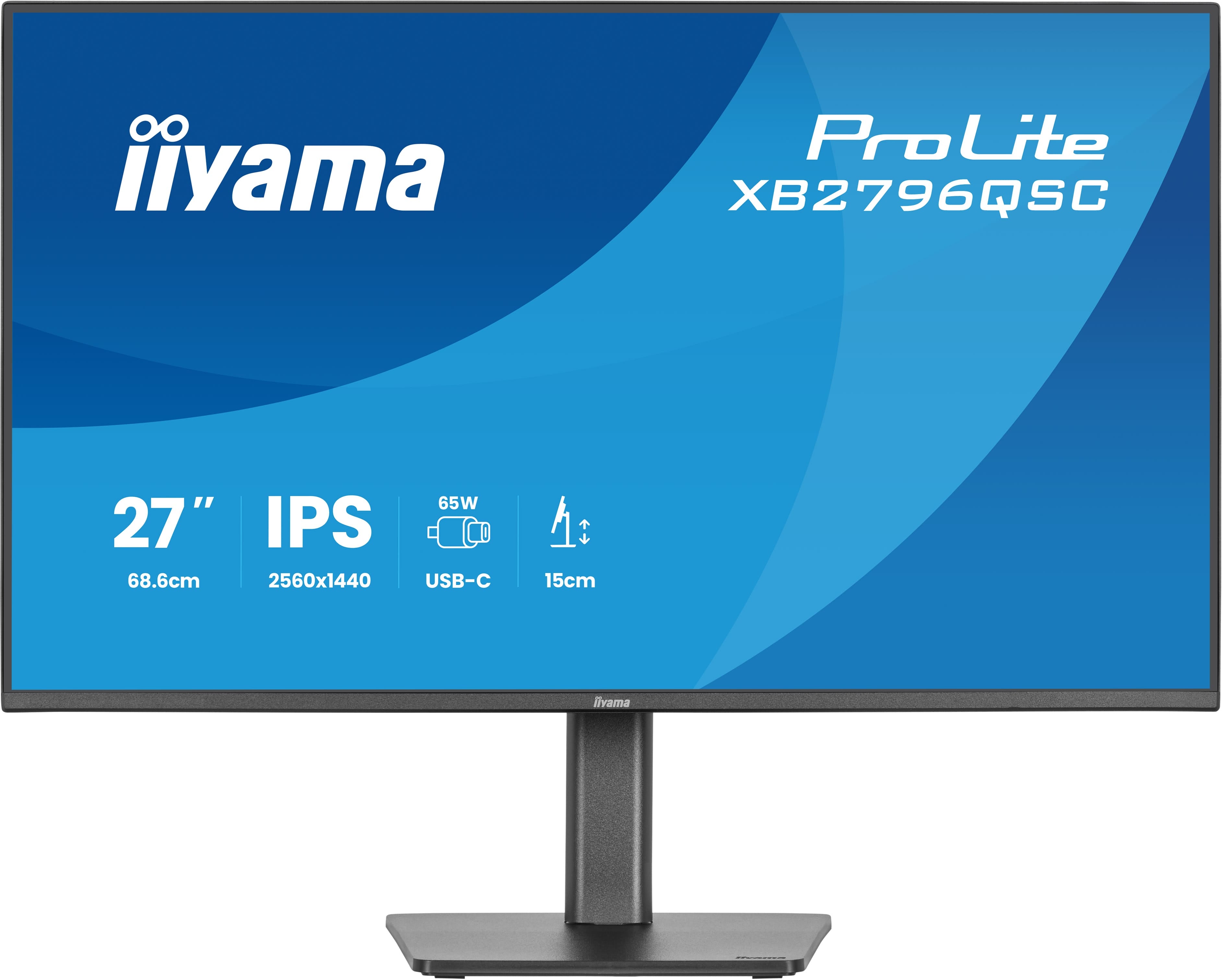 IIYAMA ProLite 27 inch - QHD IPS LED Monitor - 2560x1440 - HAS / Pivot