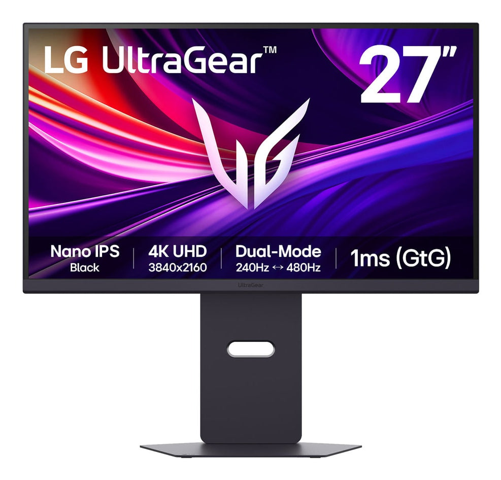 LG UltraGear 27 inch - 4K - 3820x2160 - Dual Mode 240Hz-480Hz - Pivot - HAS