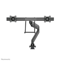 NEOMOUNTS Dual Crossbar Monitor Arm - 10-32inch - 1-8 kg/screen - Gas Spring - 180 Degrees - Stop Mechanism - Topfix - Black