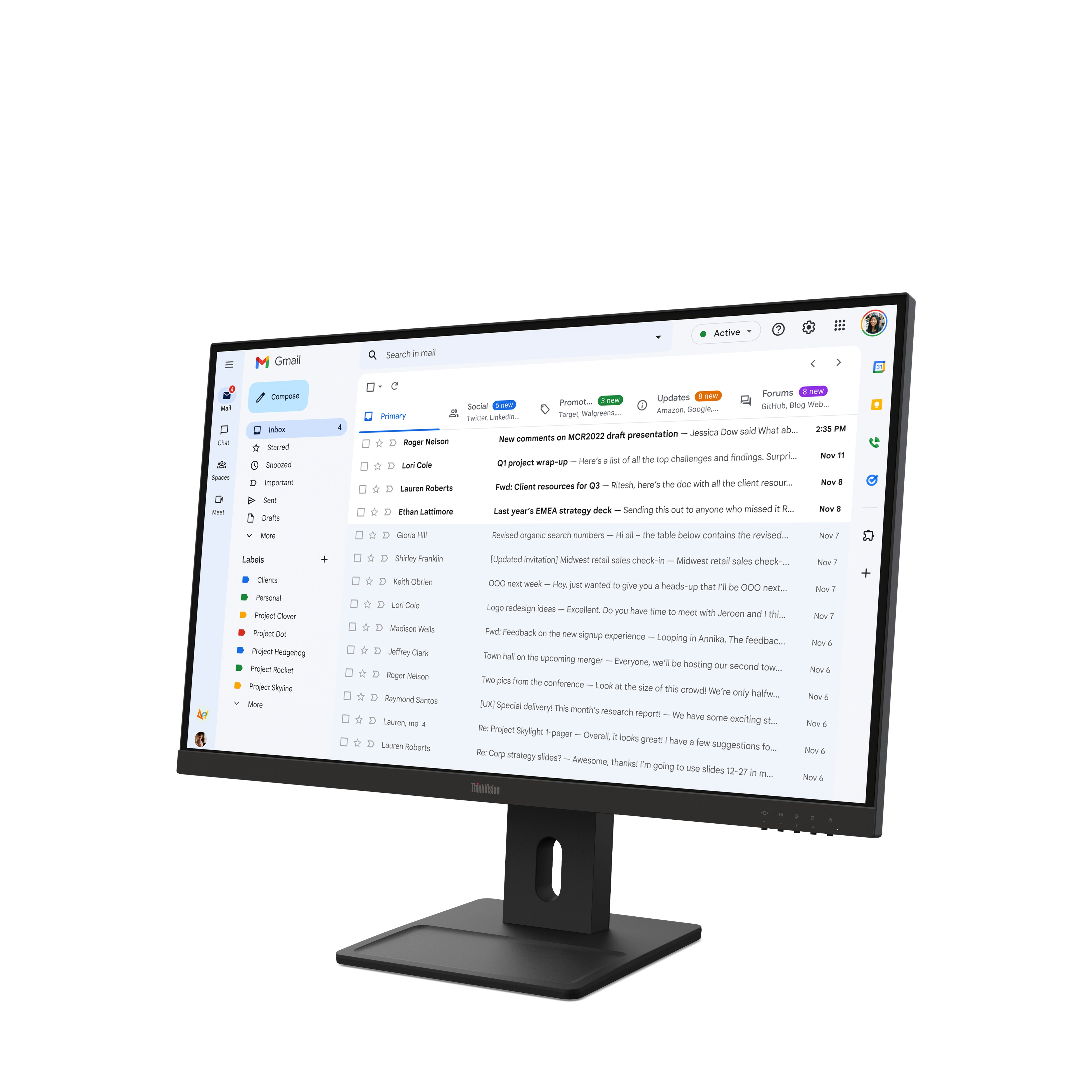 LENOVO ThinkVision E27-40 - 27 inch - Full HD IPS LED Monitor - 1920x1080 - 100Hz - Pivot / HAS