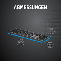 HP INC. 975 Dual-Mode Wireless Keyboard (3Z726AA) - QWERTY