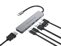 CONCEPTRONIC 6-in-1 Docking Station USB 3.2 Gen 1 - HDMI - USB-A 5Gbps x 2 - USB-C 5Gbps x 2 - 100W USB PD