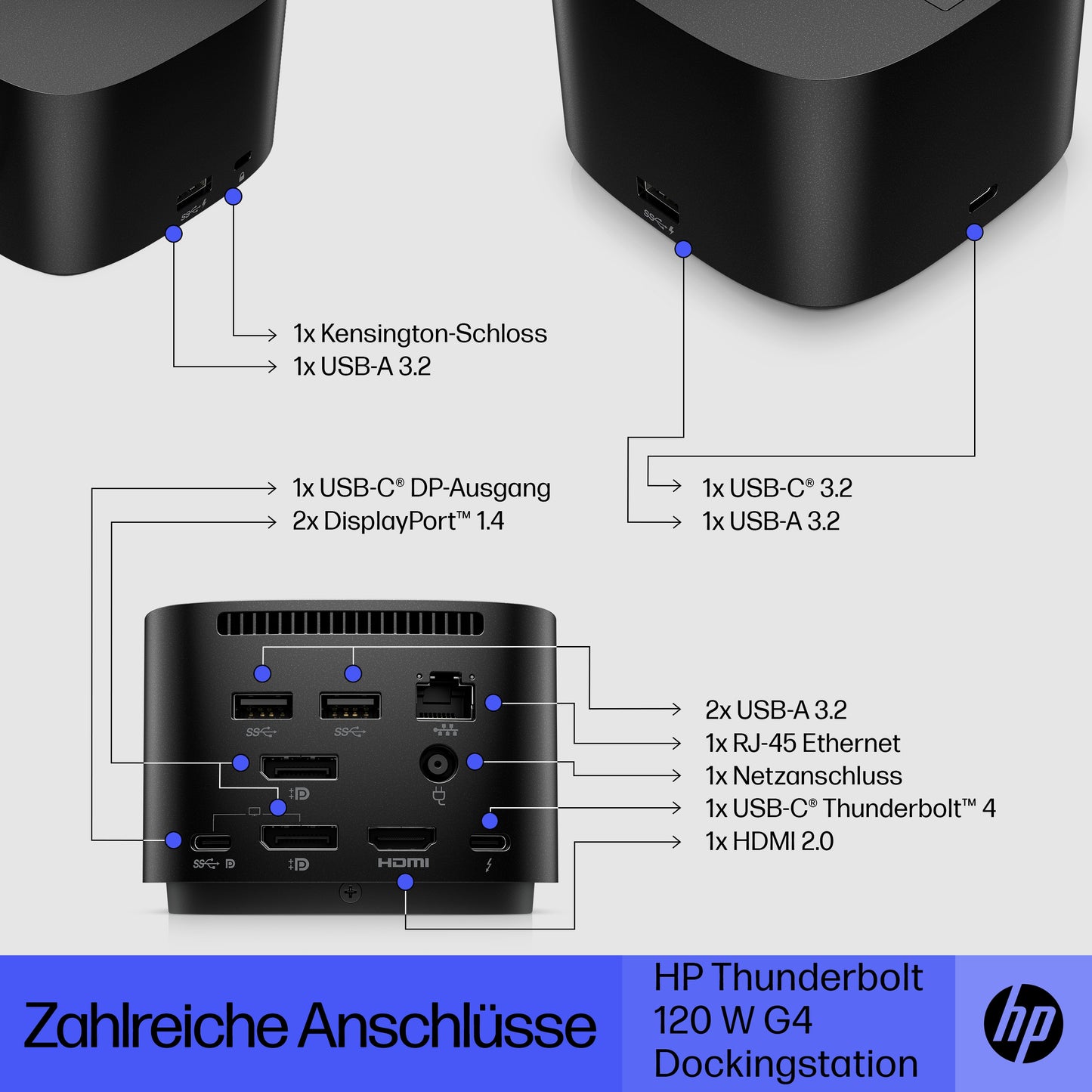 HP INC. Thunderbolt 120W G4 Dock (4J0A2AA)