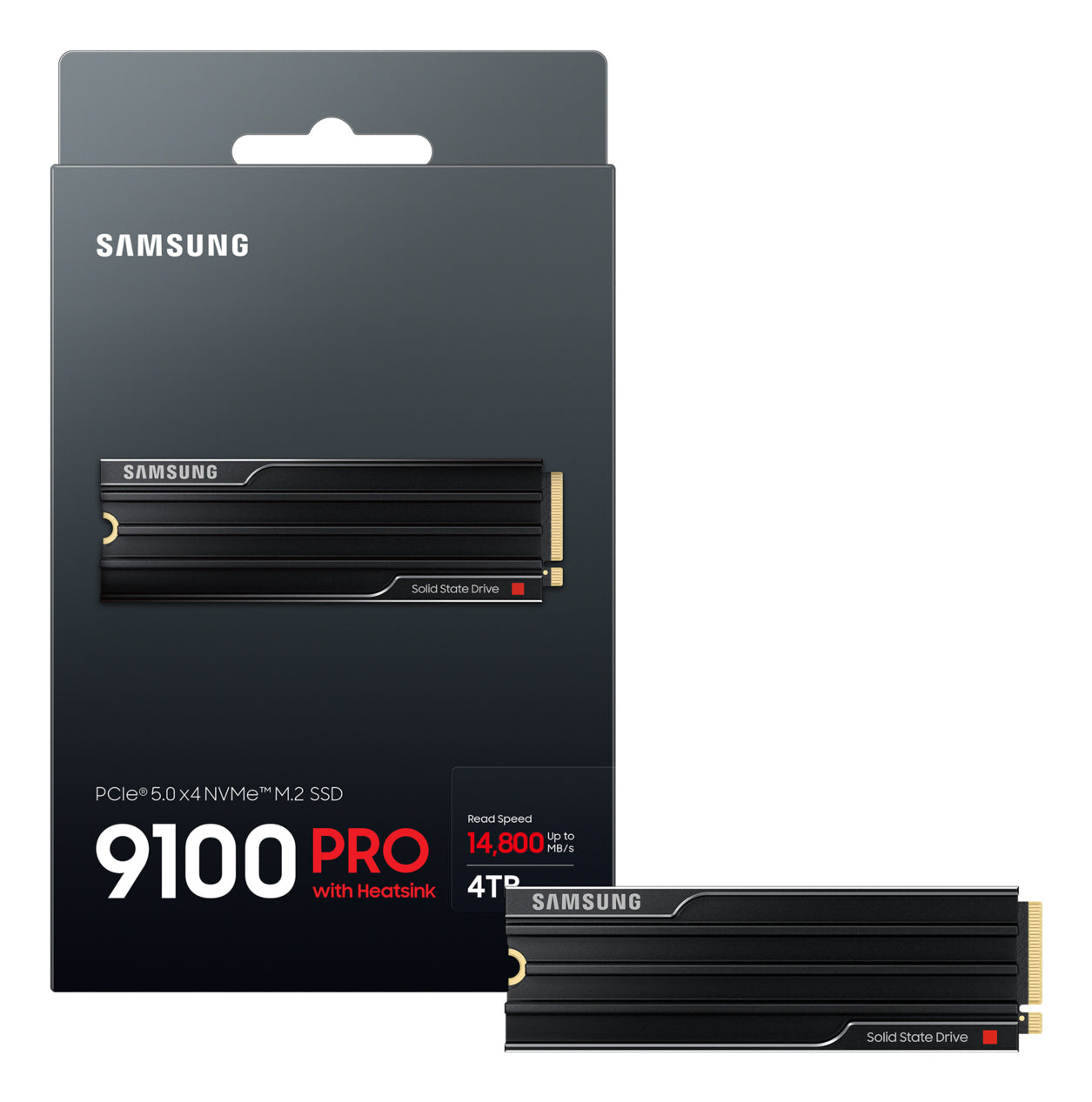 SAMSUNG 9100 PRO Heatsink PCIe 5.0 x4 NVMe M.2 SSD 4TB
