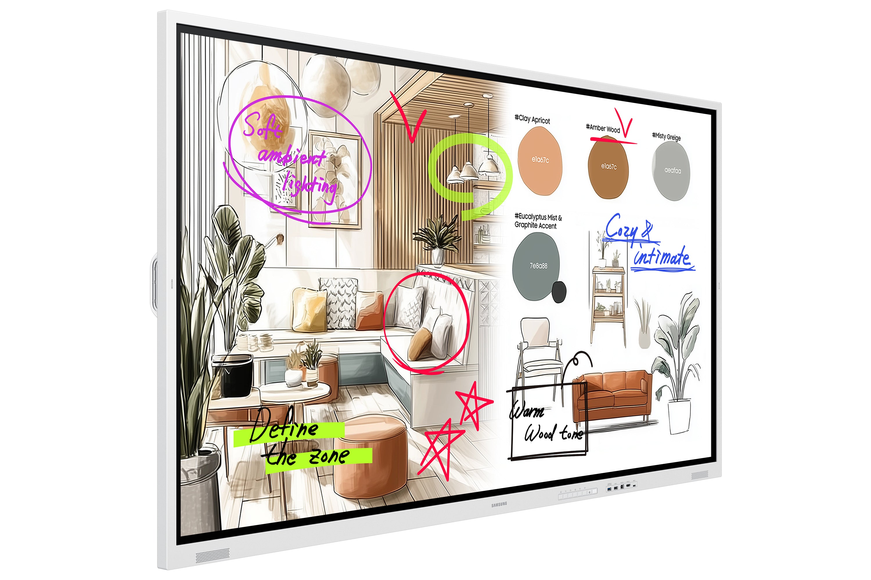 SAMSUNG WMFX Series - Flip Pro - 85 inch Touch - 4K Ultra HD Interactive Display - 12/7