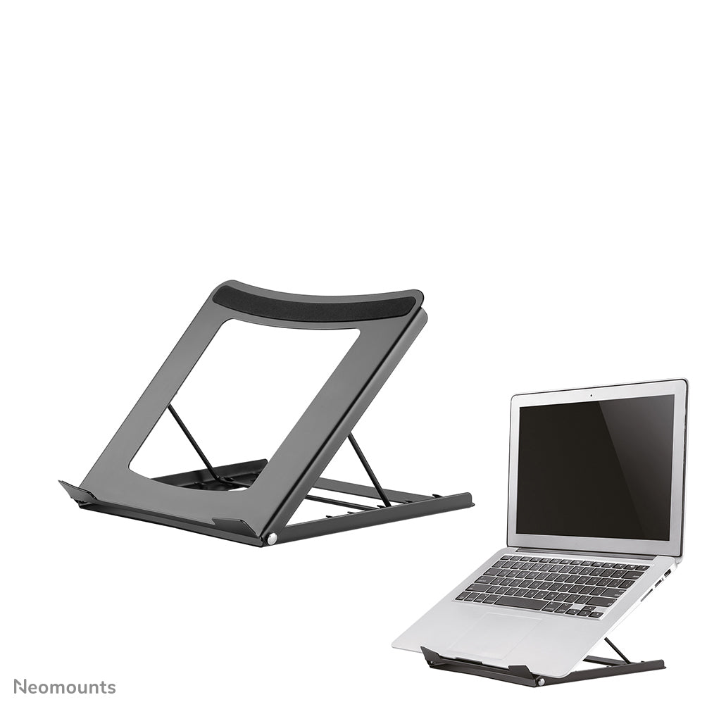 NEOMOUNTS Laptop Stand - 10-16inch - Max 5 kg - 5 Height Positions - Foldable - Compact - Universal - Black