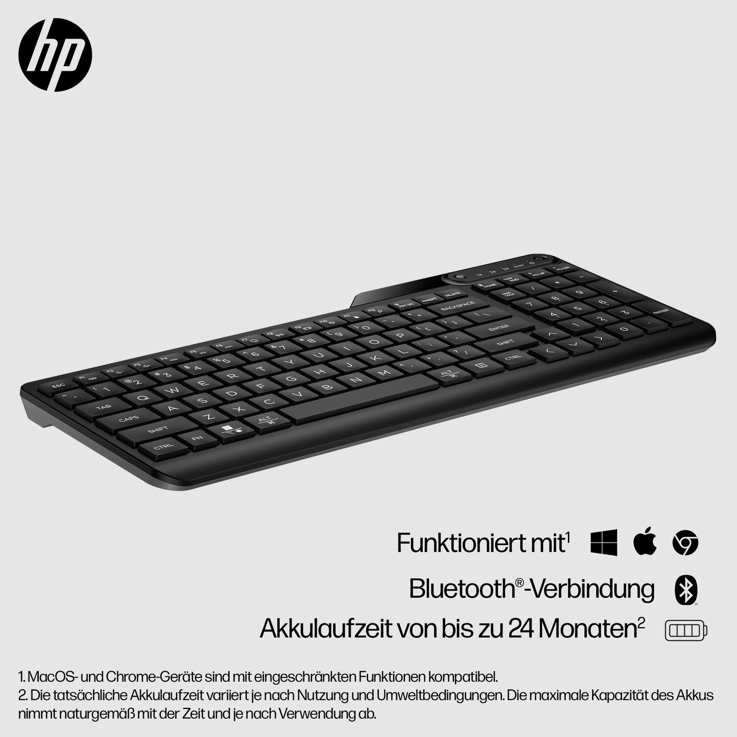 HP INC. 460 Multi-Device Bluetooth Keyboard (7N7B8AA) - QWERTY