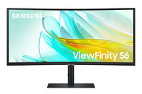 SAMSUNG ViewFinity S6 - 34 inch Curved - UltraWide Quad HD VA LED Monitor - 3440x1440 - HAS / RJ45 / USB-C