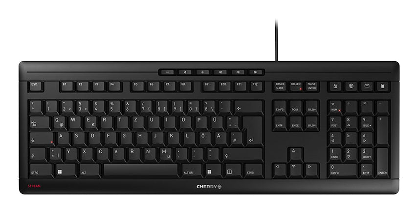 CHERRY STREAM - Keyboard - Corded - QWERTZ - Black
