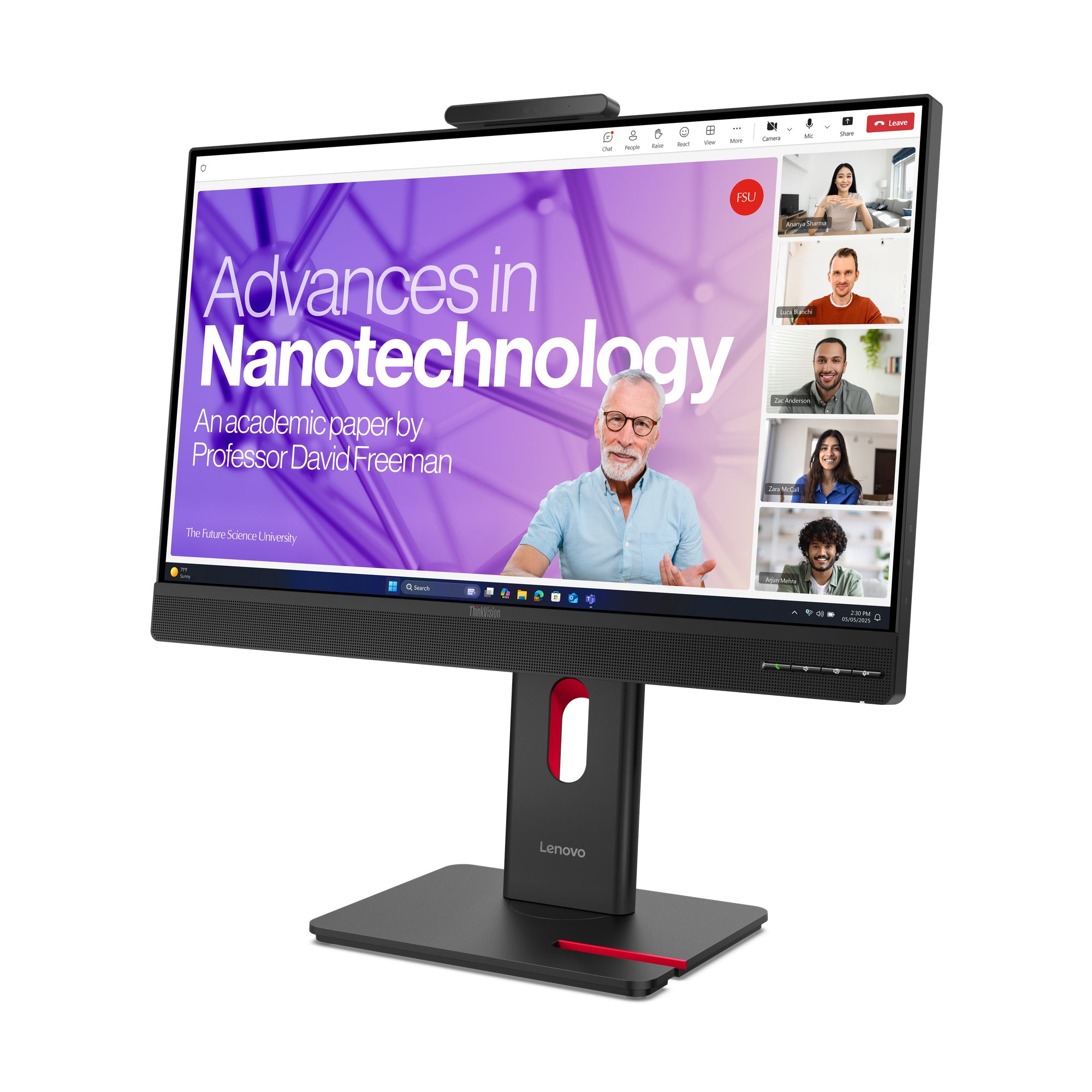LENOVO ThinkVision T27QD-4v - 27 inch - Quad HD IPS LED Monitor - 2560x1440 - 120Hz - Pivot / HAS / RJ45 / USB-C / Webcam