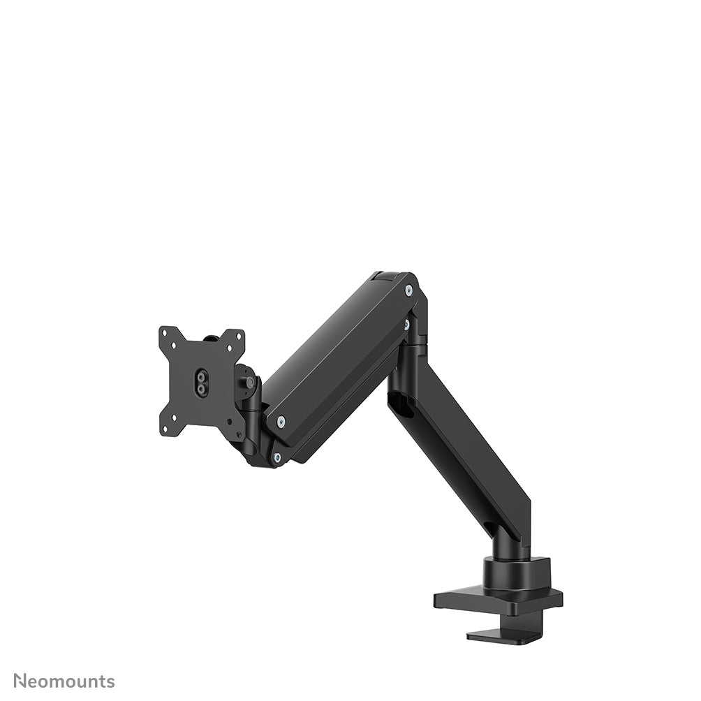 NEOMOUNTS Single Monitor Arm - 10-49inch - 1-18 kg (curved 14 kg) - Gas Spring - 180 Degrees -Stop Mechanism - Topfix - Black