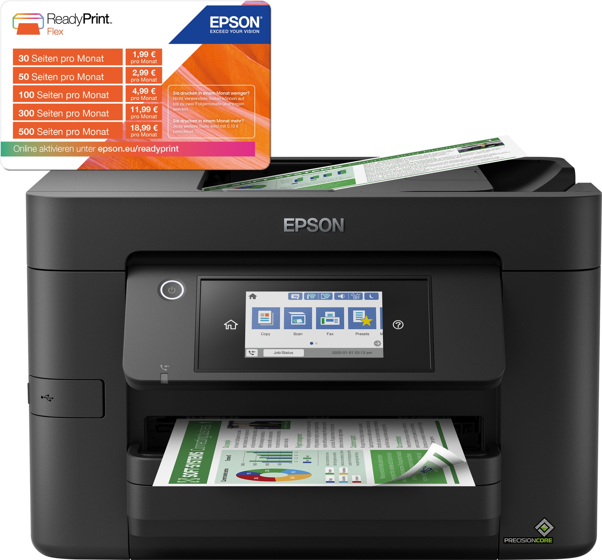 EPSON WorkForce Pro WF-4825DWF Inkjet A4 4800 x 2400 DPI 25 ppm Wi-Fi