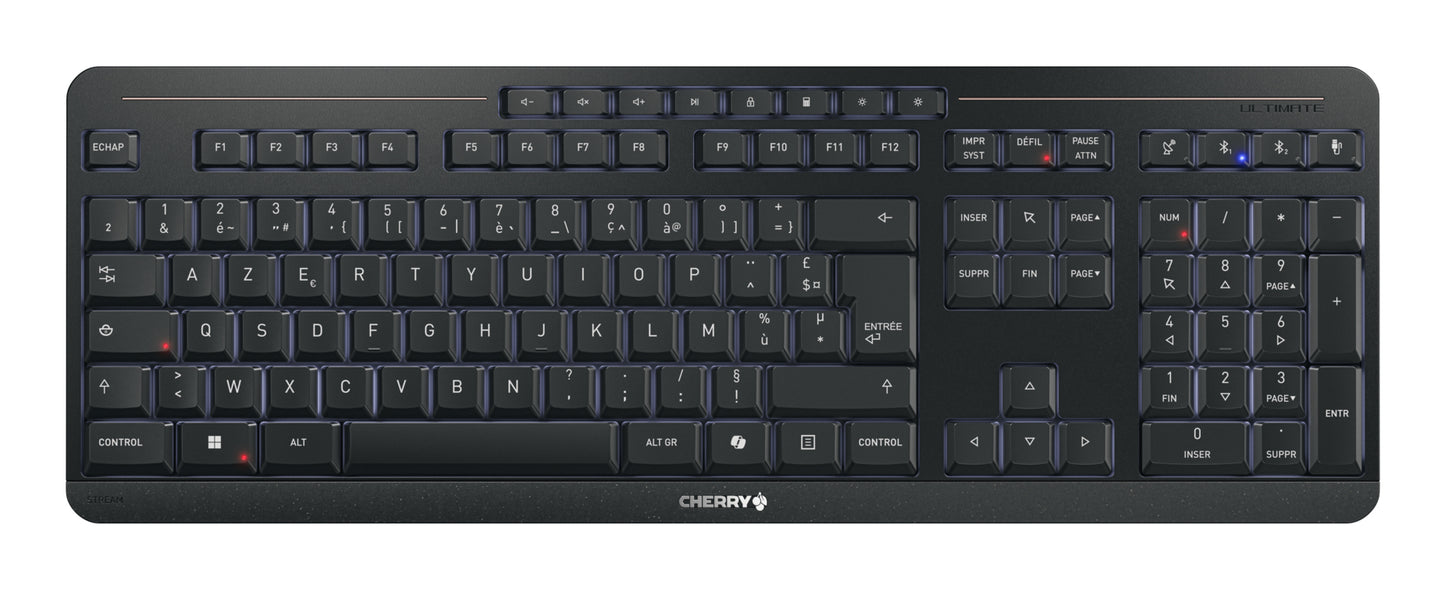 CHERRY STREAM ULTIMATE - Keyboard - Corded - AZERTY - Black