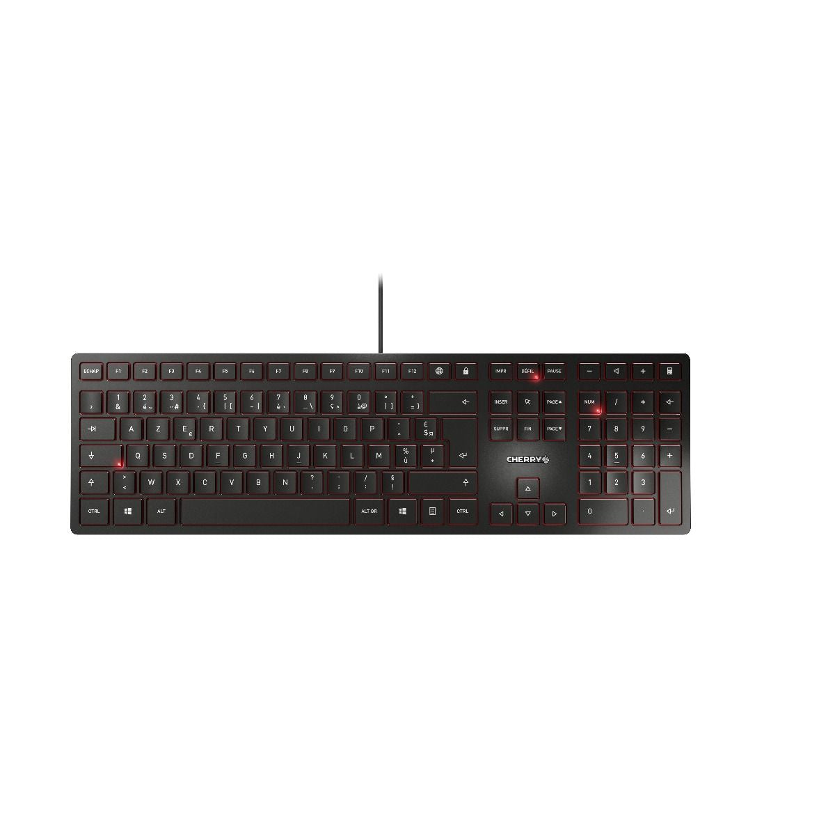 CHERRY KC 6000 SLIM - Keyboard - Corded - AZERTY - Black