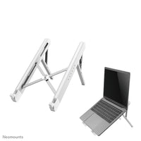 NEOMOUNTS Laptop Stand - 11-17inch - Max 5 kg - 6 Height Positions - Foldable - Compact - Universal - Silver