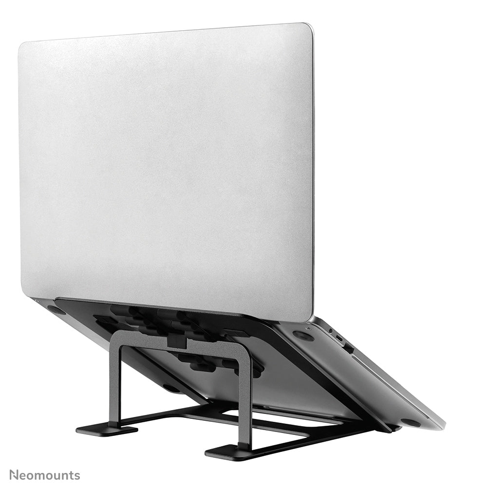 NEOMOUNTS Laptop Stand - 10-17inch - Max 5 kg - 6 Height Positions - Foldable - Compact - Ultra-Slim - Universal - Black