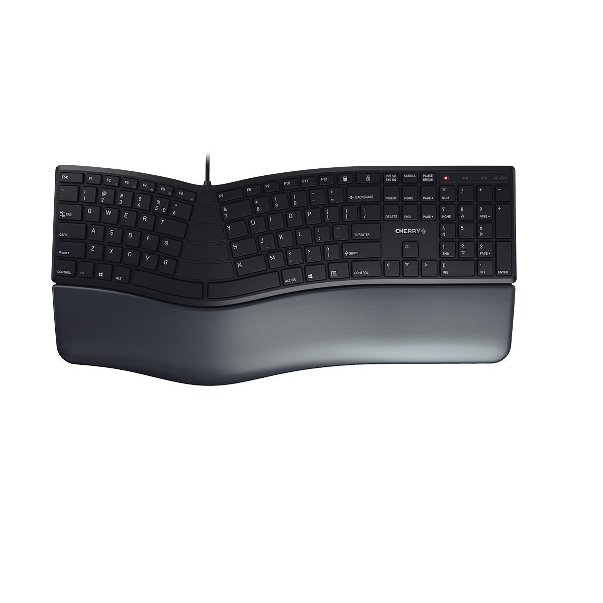 CHERRY KC 4500 ERGO - Keyboard - Corded - QWERTY - Black