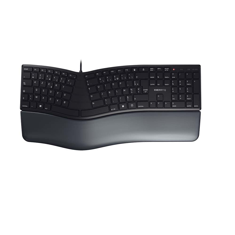 CHERRY KC 4500 ERGO - Keyboard - Corded - AZERTY - Black