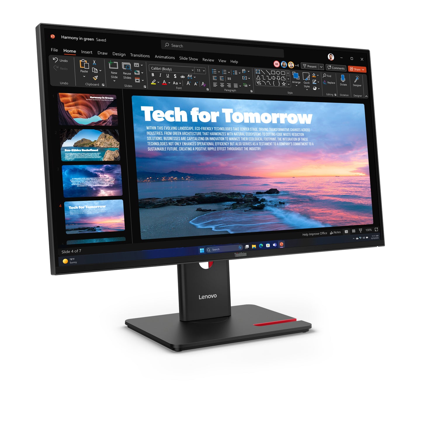 LENOVO ThinkVision T27QD-40 - 27 inch - Quad HD IPS LED Monitor - 2560x1440 - 120Hz - Pivot / HAS / RJ45 / USB-C