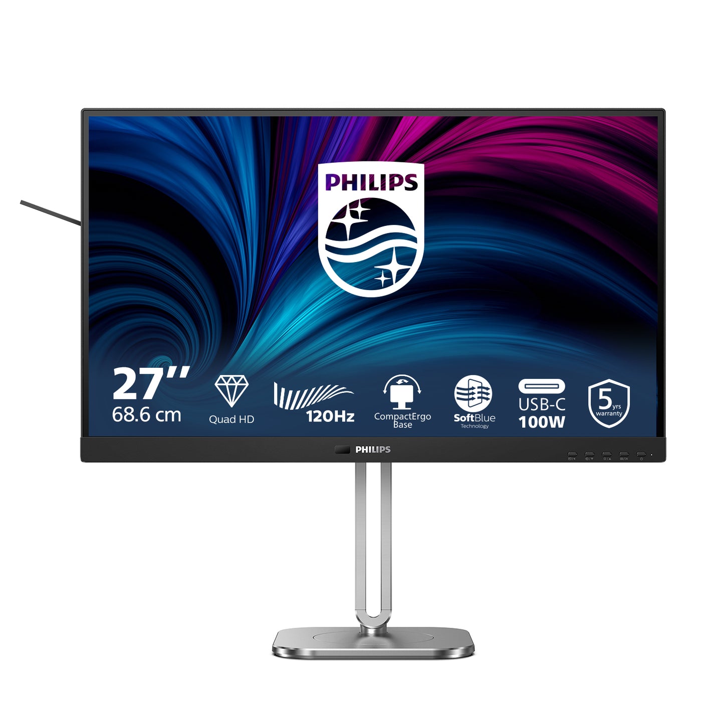 PHILIPS 4000 Series - 27 inch - QUAD HD LCD - 2560x1440 - Pivot - HAS