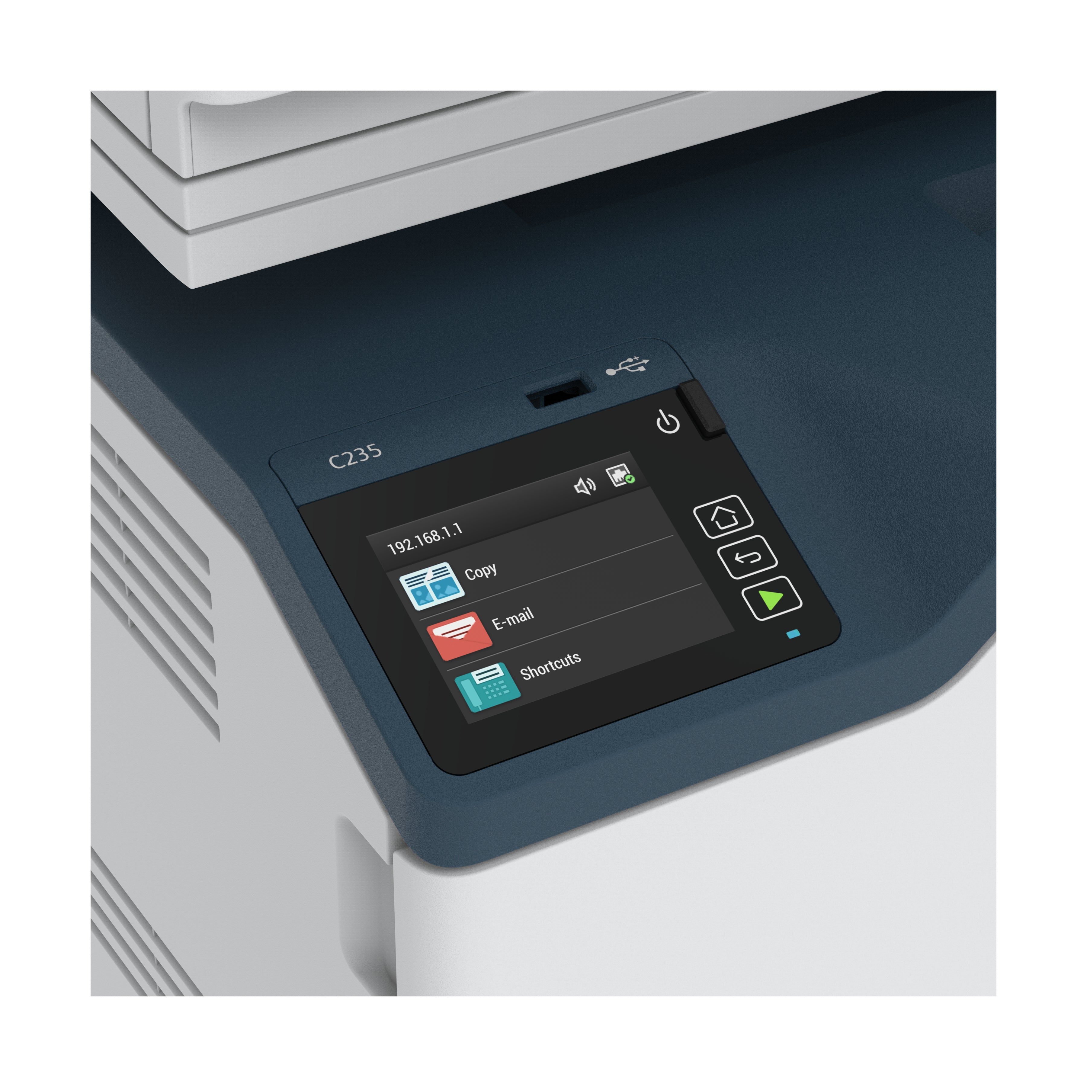 XEROX C235 - Multifunction Printer - Wireless - Duplex Copy - Print - Scan - Fax - A4 - 22ppm - 2 Trays
