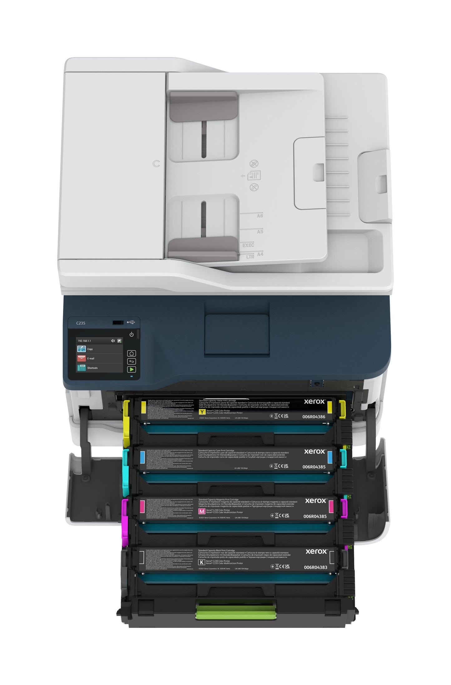 XEROX C235 - Multifunction Printer - Wireless - Duplex Copy - Print - Scan - Fax - A4 - 22ppm - 2 Trays