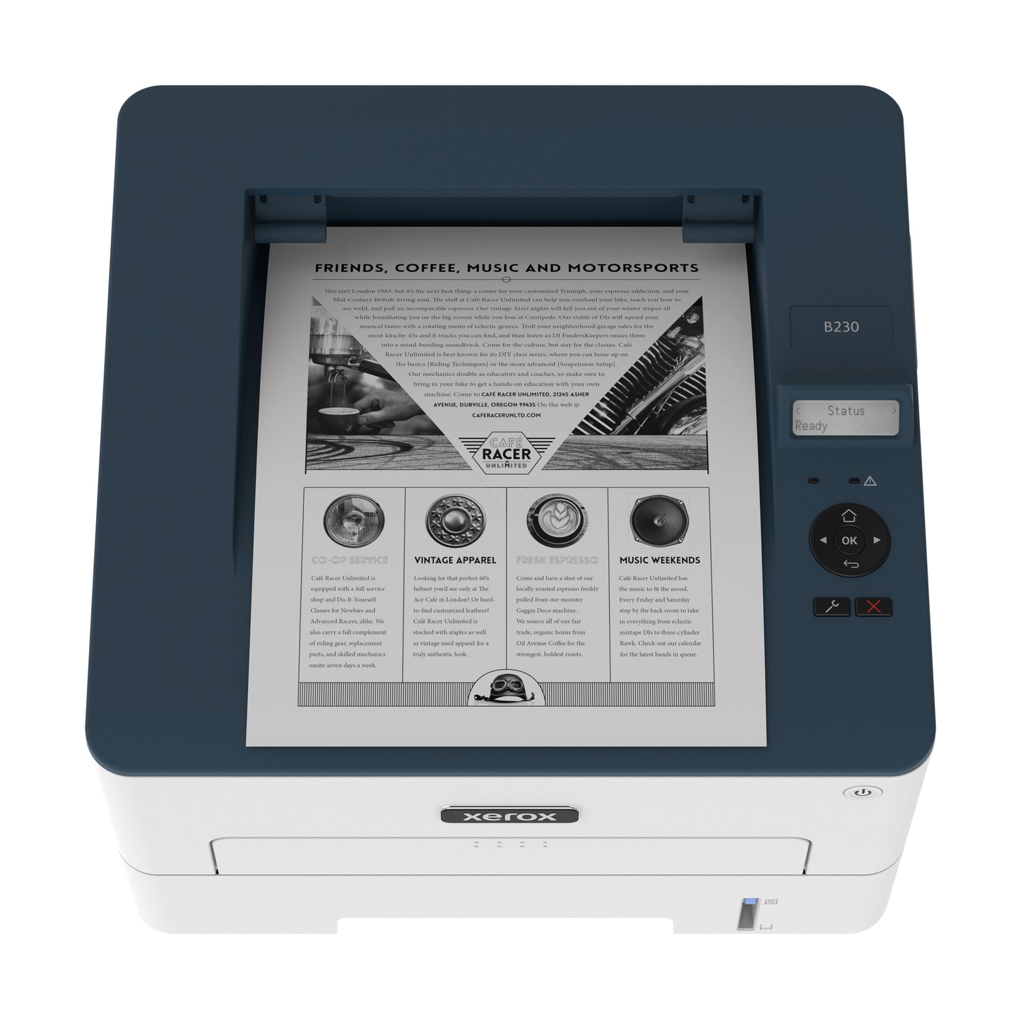 XEROX B230 - Laser Printer - Wireless - A4 - 34ppm - 2 Trays