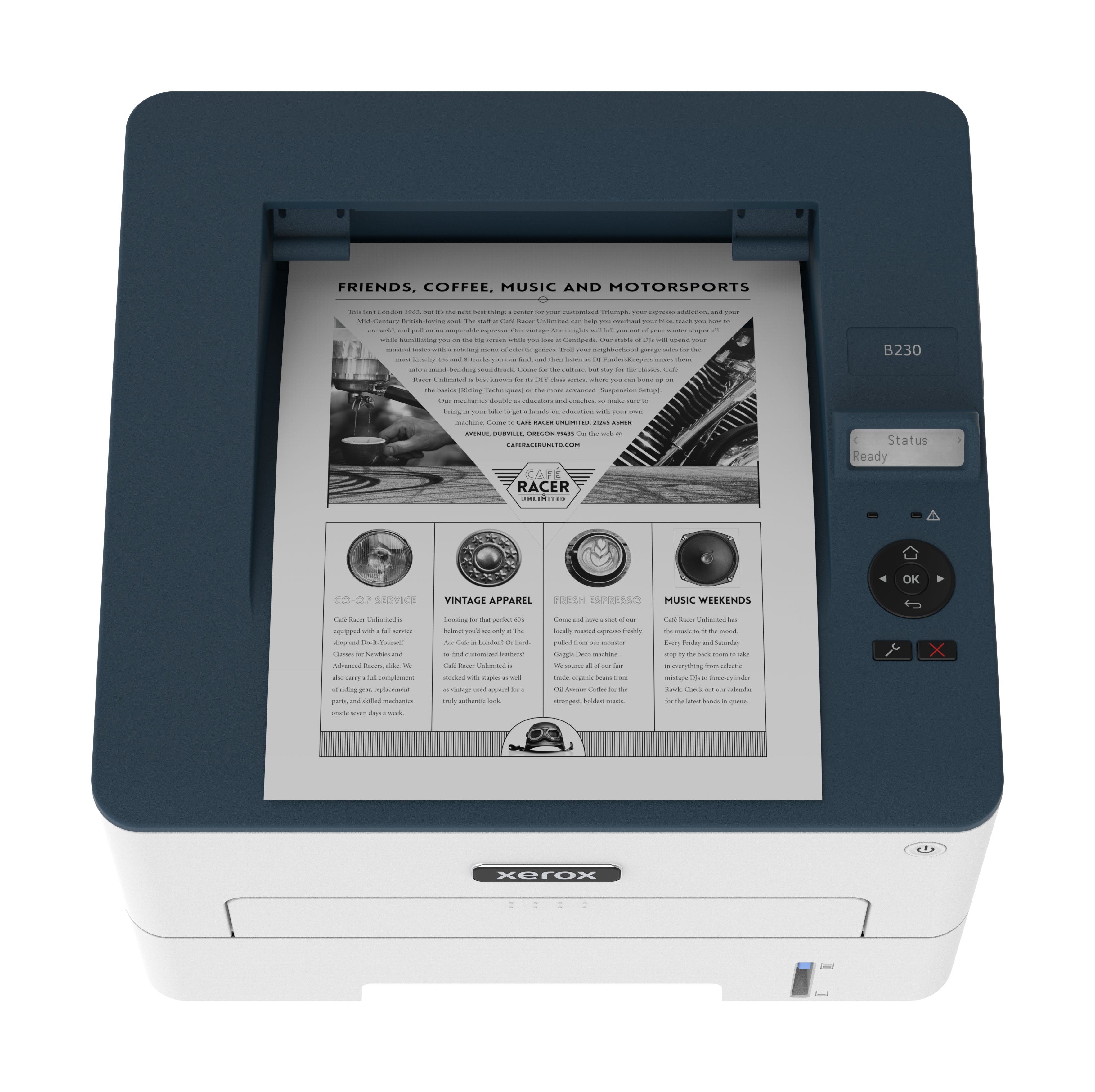 XEROX B230 - Laser Printer - Wireless - A4 - 34ppm - 2 Trays