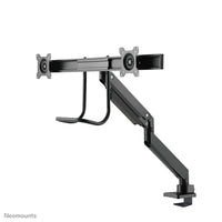 NEOMOUNTS Dual Crossbar Monitor Arm - 10-32inch - 1-8 kg/screen - Gas Spring - 180 Degrees - Stop Mechanism - Topfix - Black